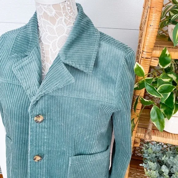 NWT Anthropologie Avec Les Filles Tegan Corduroy Shirt Jacket Medium Green Mint