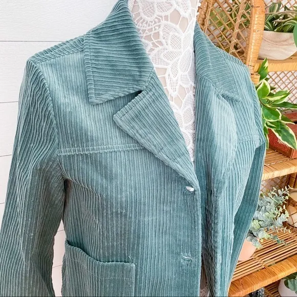 NWT Anthropologie Avec Les Filles Tegan Corduroy Shirt Jacket Medium Green Mint