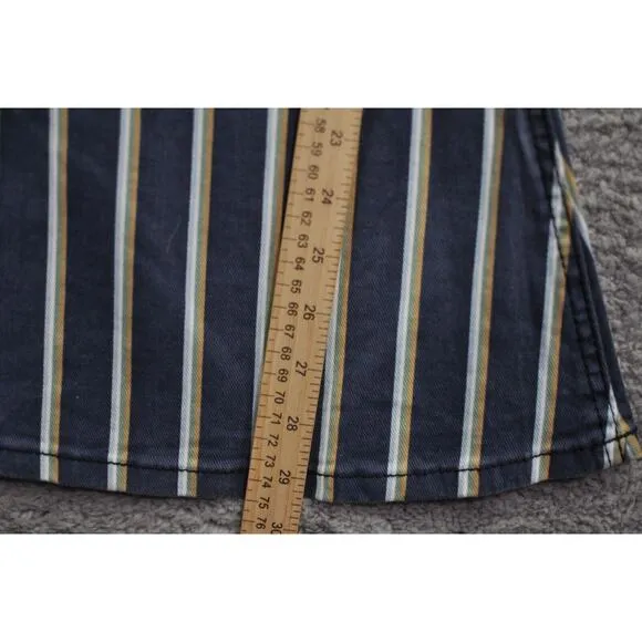 NWT Rock &amp; Roll Denim Bargain Button Bell Bottom Jeans Juniors 24x30 Striped