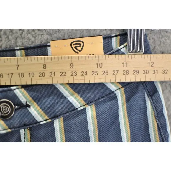 NWT Rock &amp; Roll Denim Bargain Button Bell Bottom Jeans Juniors 24x30 Striped