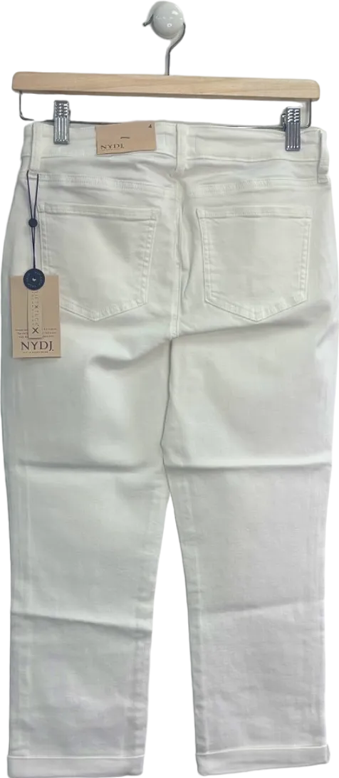 NYDJ Optic White Chloe Crop  Jeans UK 18
