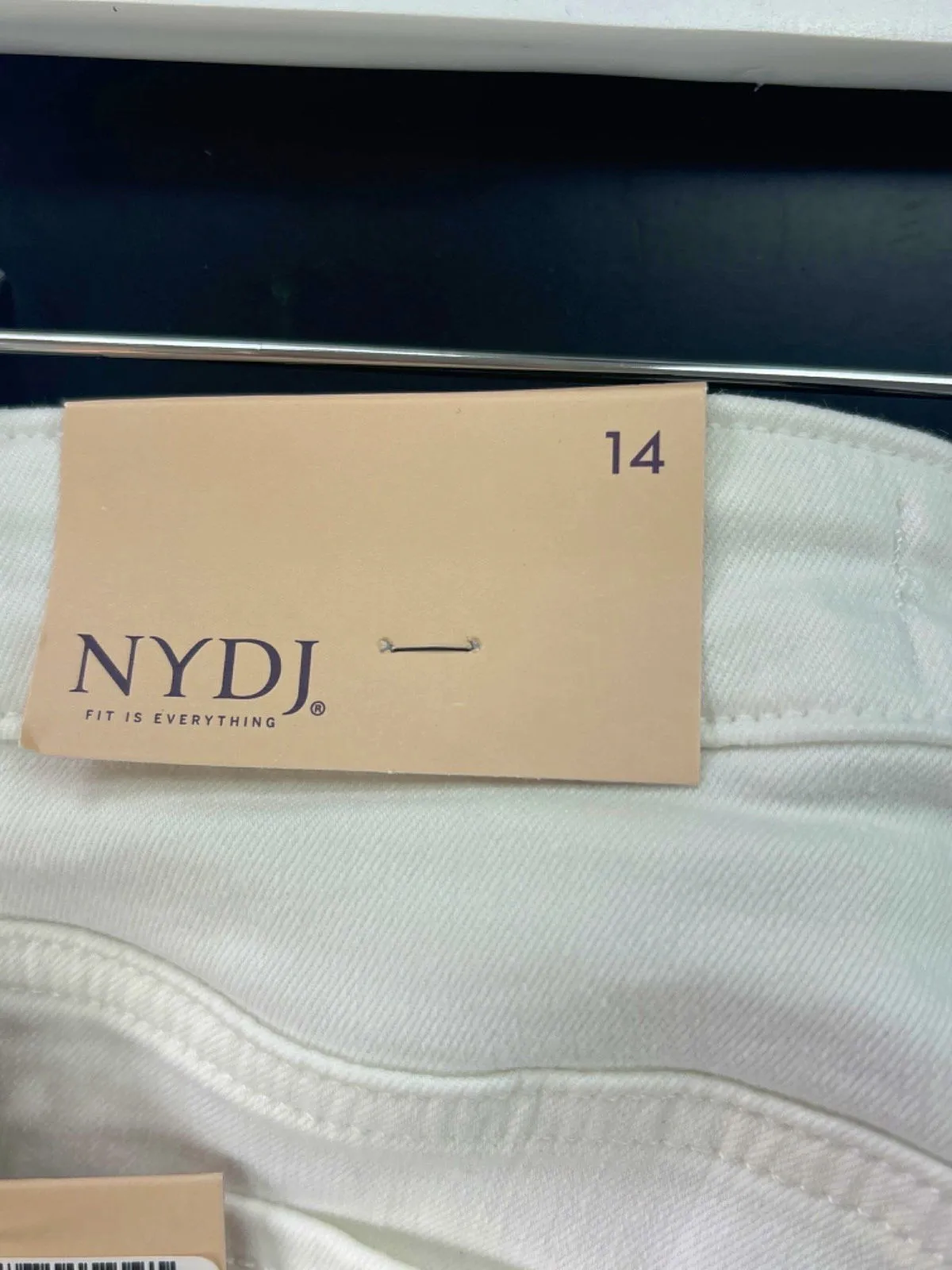 NYDJ Optic White Chloe Crop  Jeans UK 18
