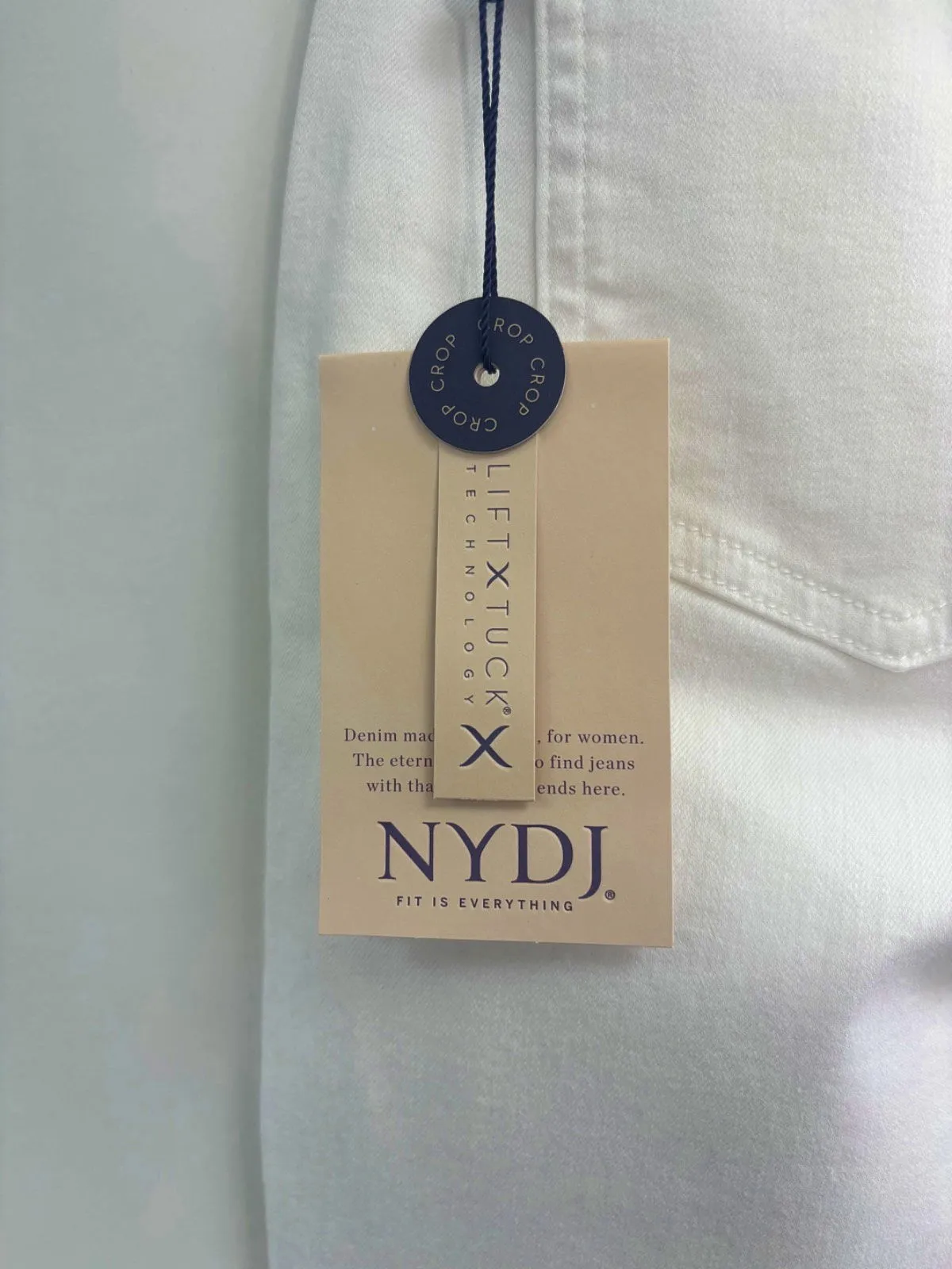 NYDJ Optic White Chloe Crop  Jeans UK 18