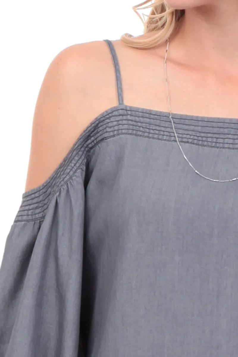Off Shoulder Top With Top Stich Detail