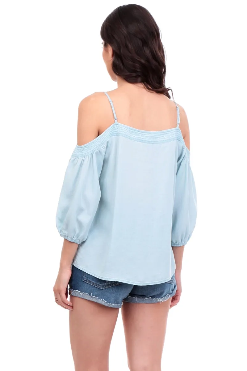 Off Shoulder Top With Top Stich Detail