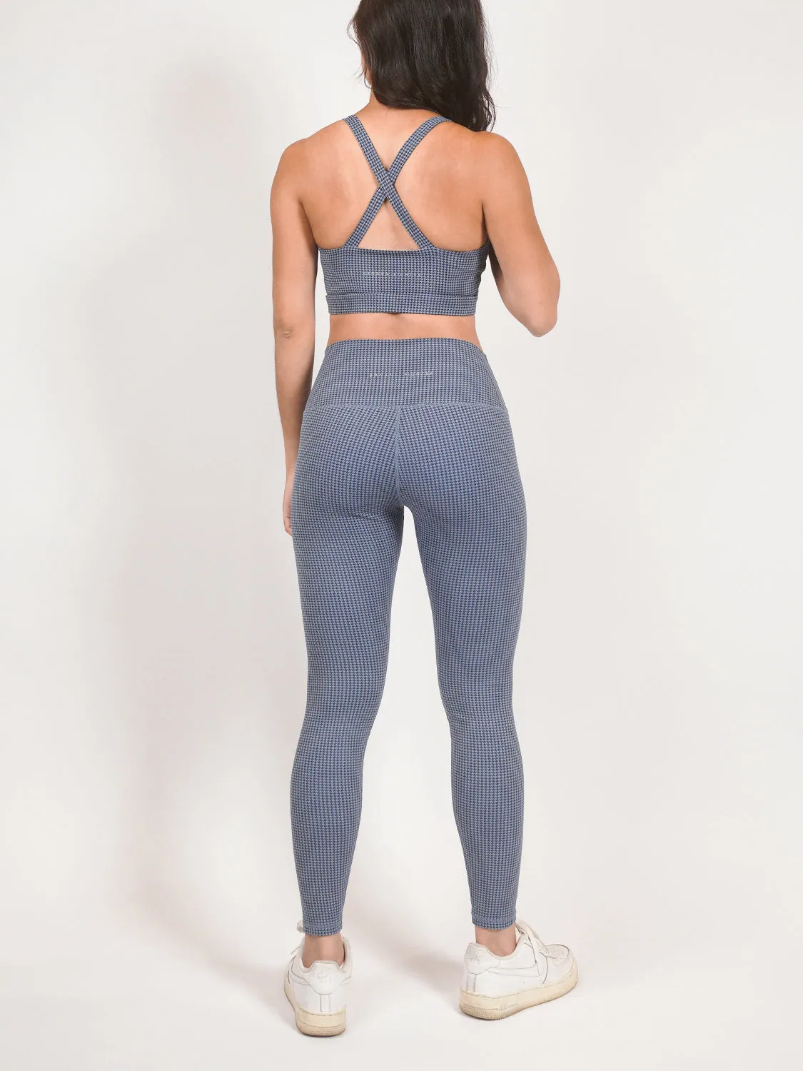 Olivia Set - Blue Houndstooth