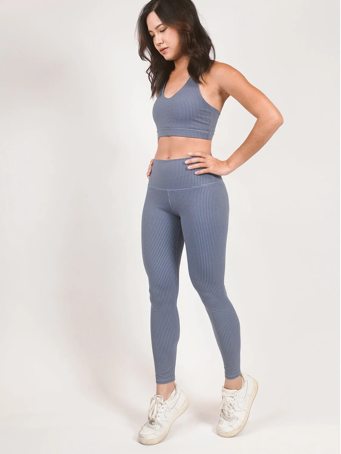 Olivia Set - Blue Houndstooth