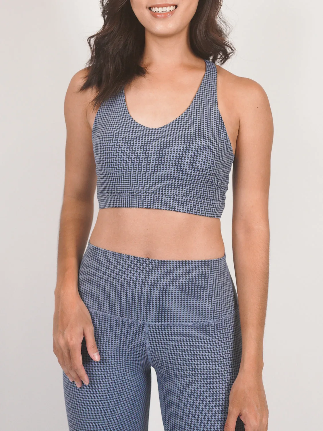 Olivia Set - Blue Houndstooth