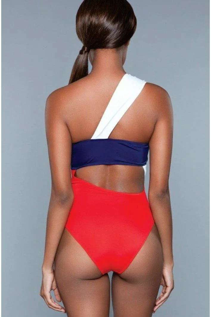 One Shoulder Cutout Swimsuit