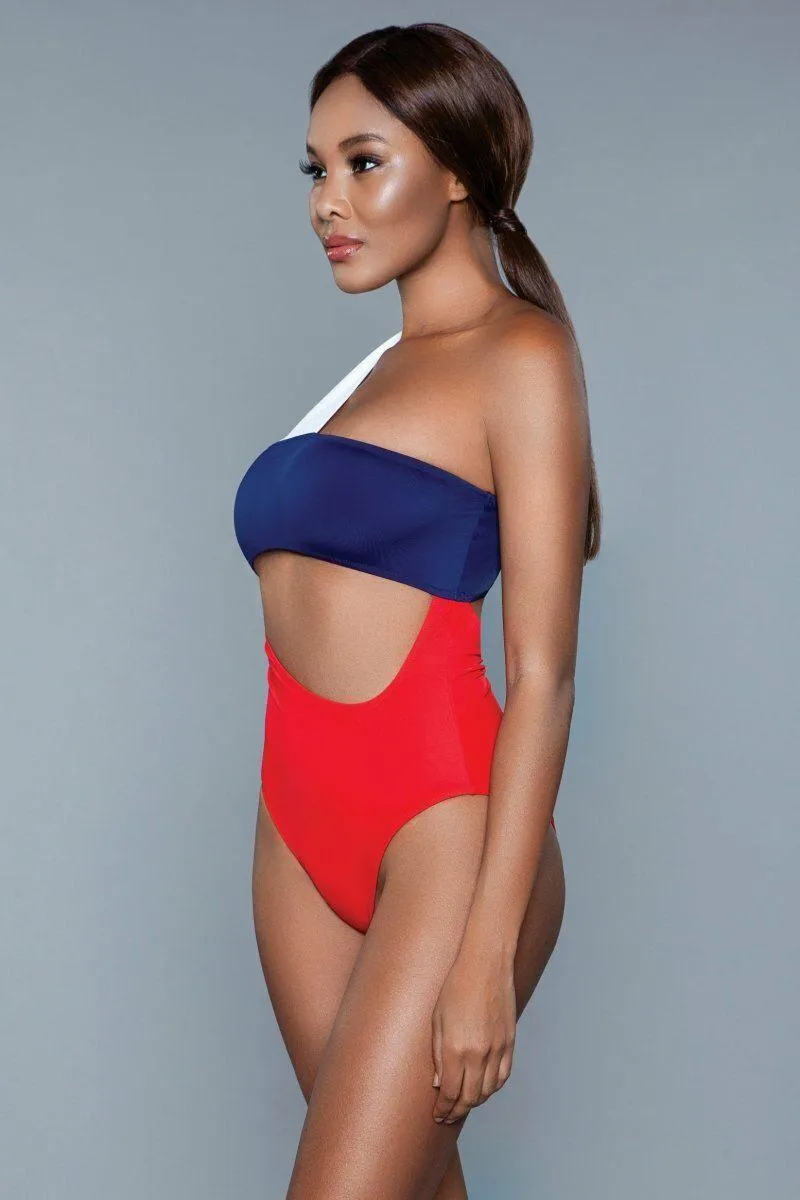 One Shoulder Cutout Swimsuit