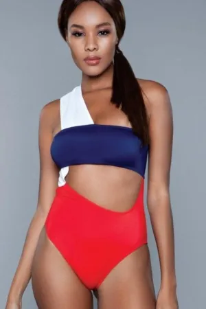 One Shoulder Cutout Swimsuit