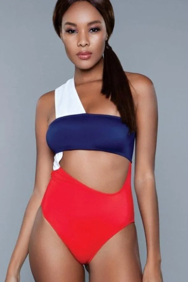 One Shoulder Cutout Swimsuit