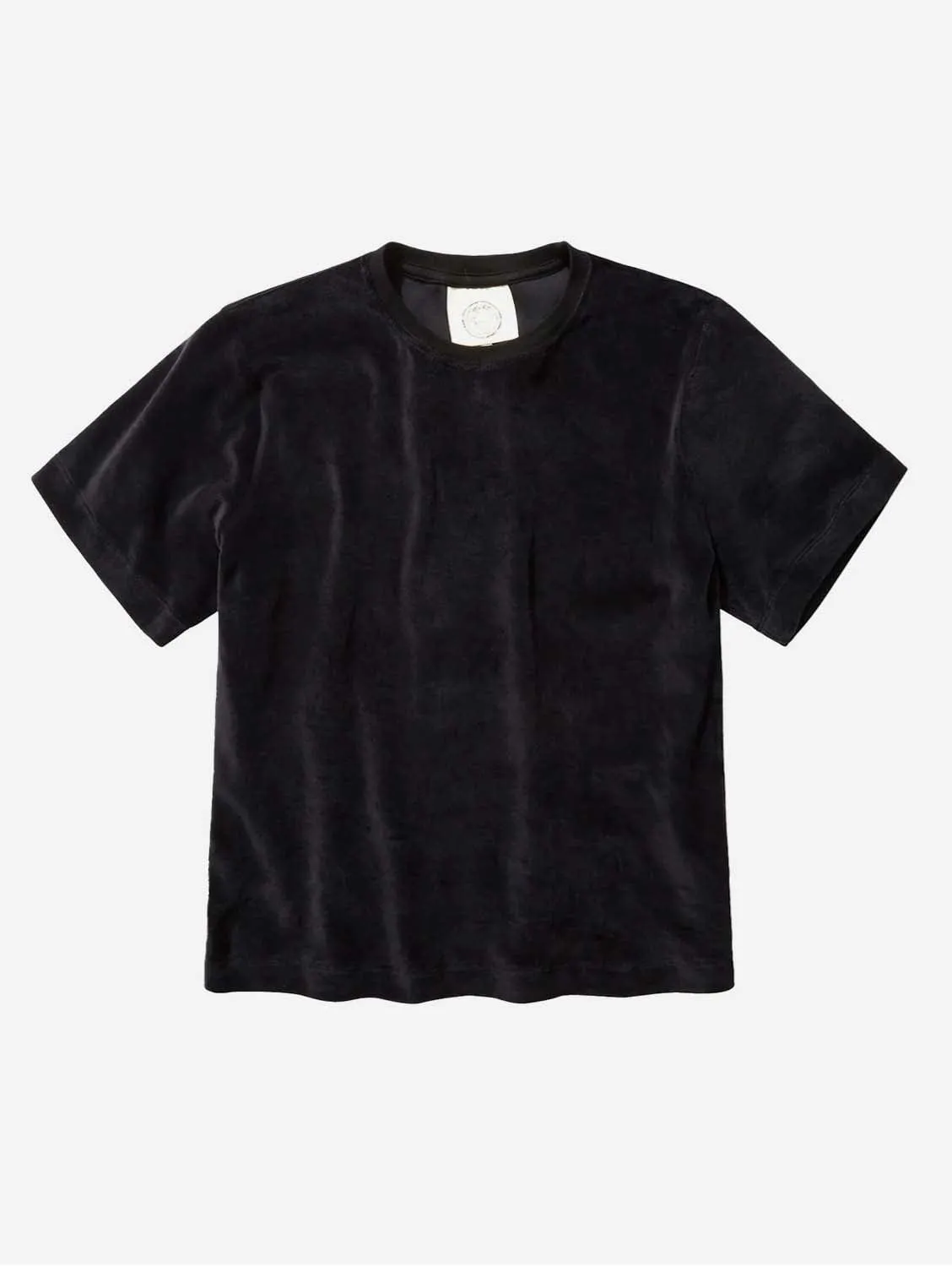 Organic Unisex Velour Vegan T-Shirt | Jet Black
