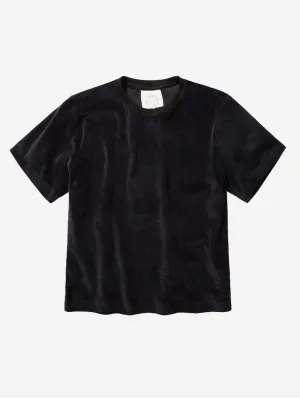 Organic Unisex Velour Vegan T-Shirt | Jet Black