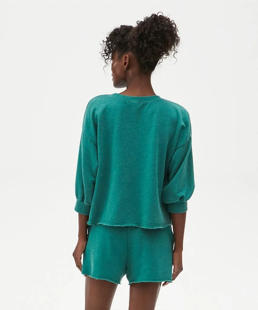 Otto Cut Off Sweatshort French Terry Emerald