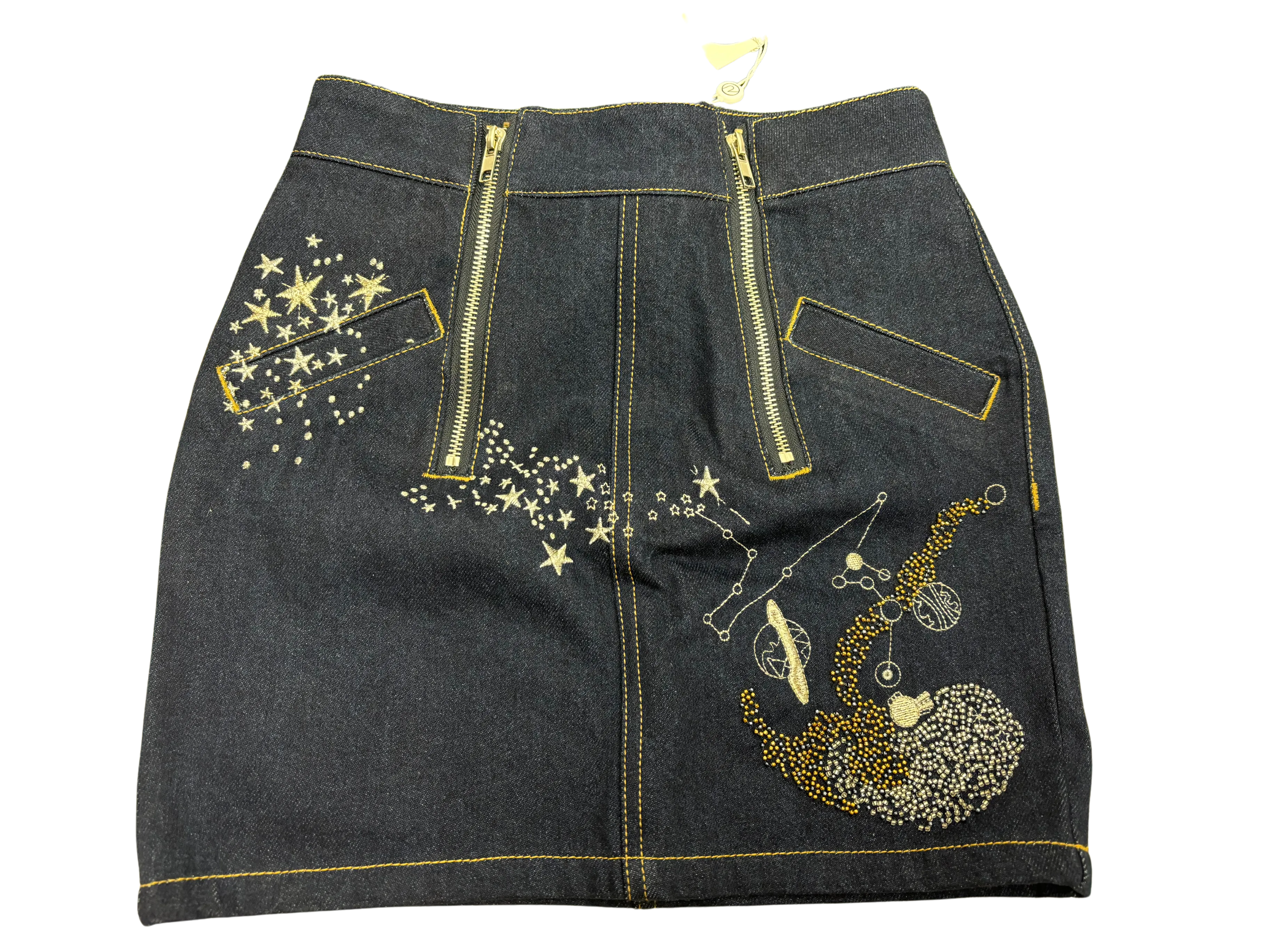 OZLANA Glaxy sky Denim Skirt