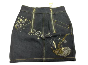 OZLANA Glaxy sky Denim Skirt