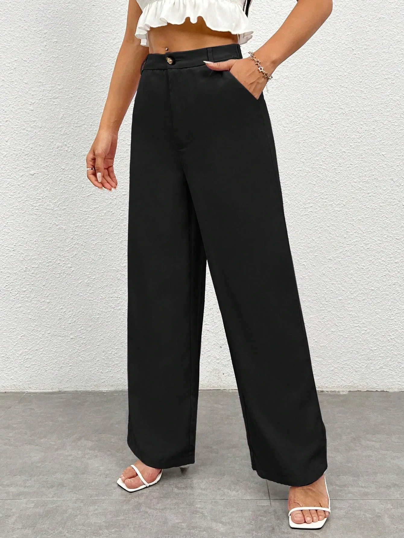 Pantalones Casual Unicolor para Mujer - Cherry Vibes