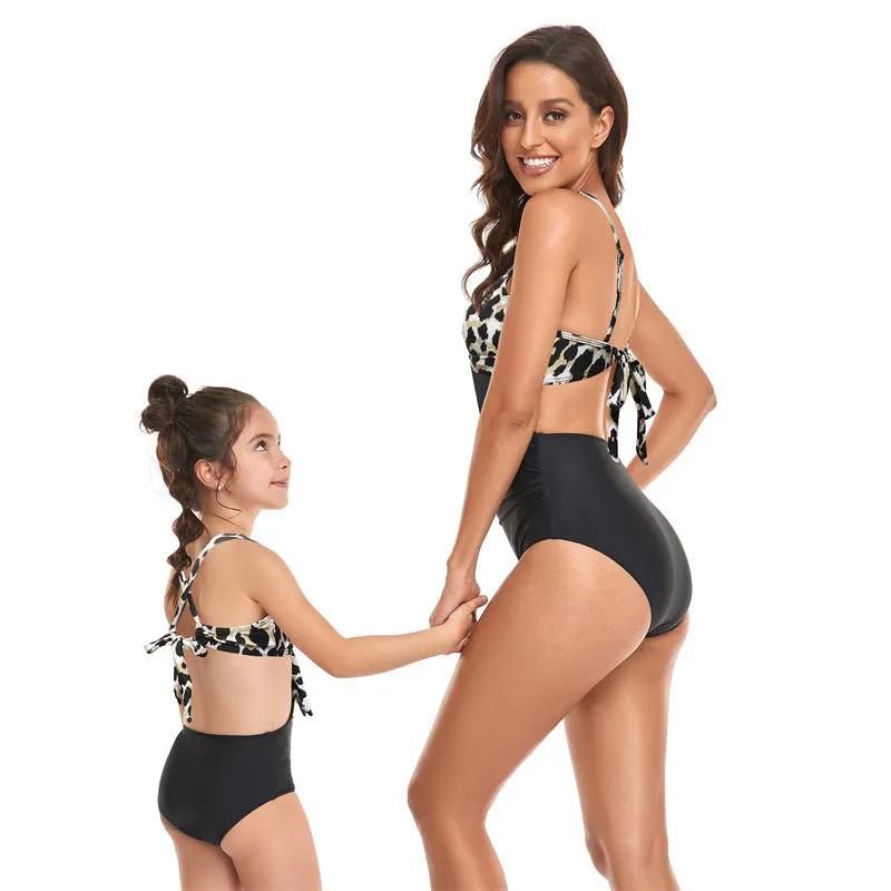 Parent-child Midriff Outfit One Piece Swimsuit