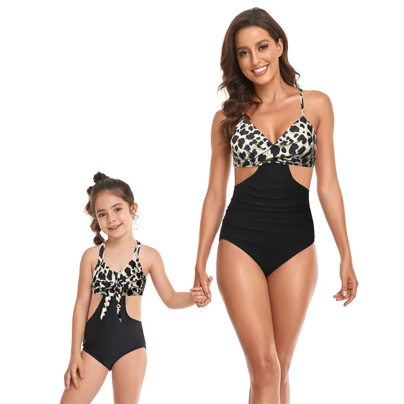 Parent-child Midriff Outfit One Piece Swimsuit