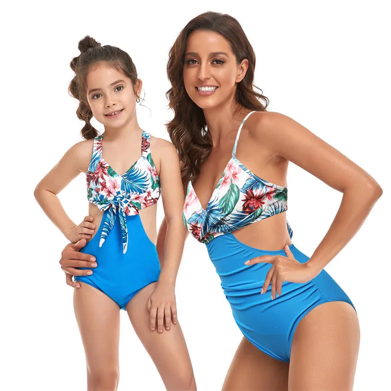 Parent-child Midriff Outfit One Piece Swimsuit