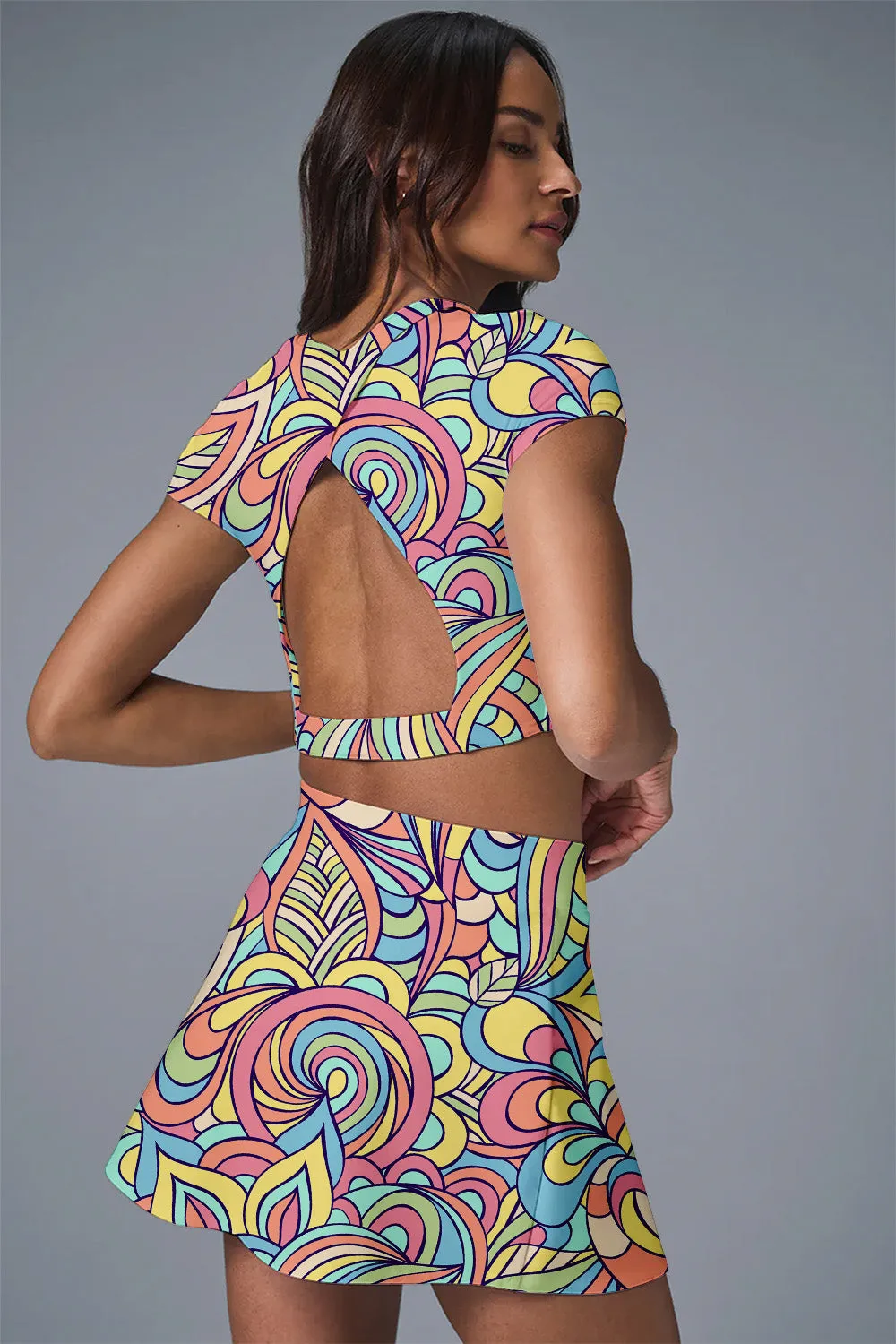 Pastel Bloomwave Activewear Set