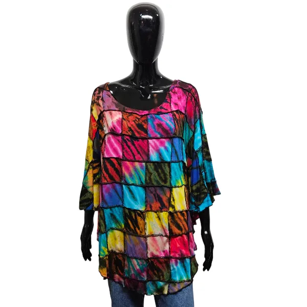 Patchwork Poncho Top