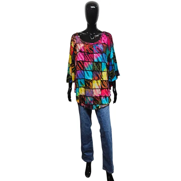 Patchwork Poncho Top