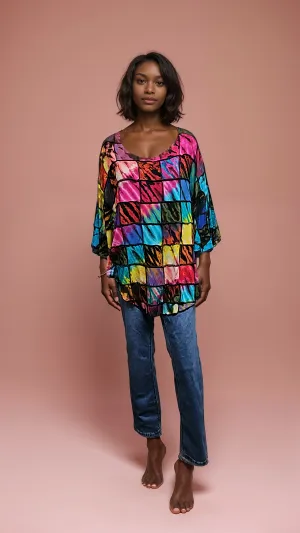 Patchwork Poncho Top