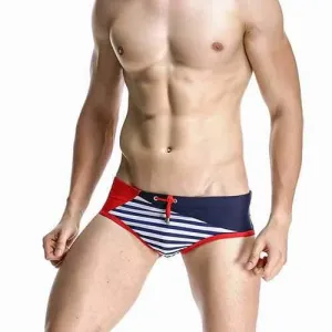 Patchwork Stripe Swim Trunk