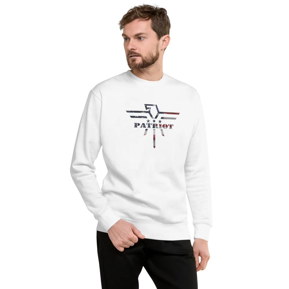 Patriot Eagle Logo RWB Flag Fleece Pullover