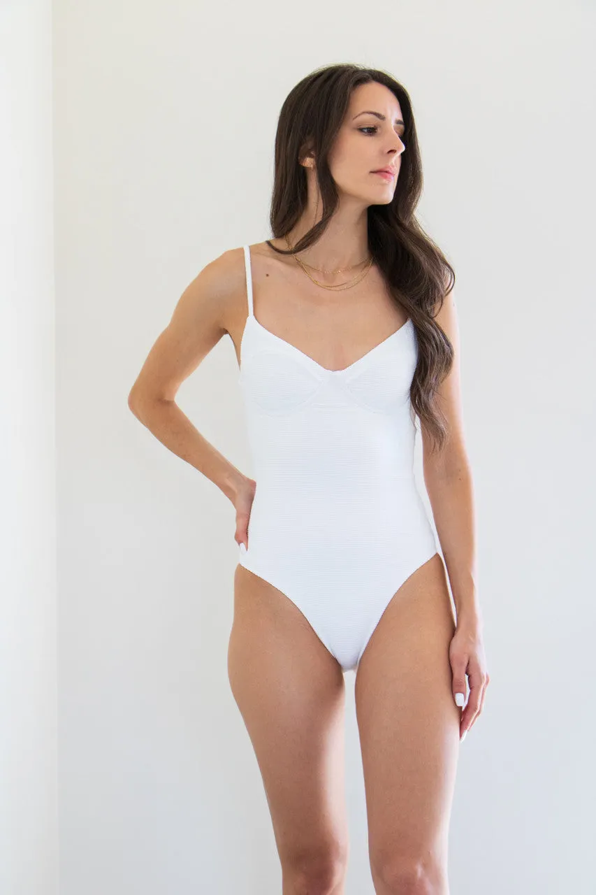 Perfecta Textured One Piece Swimsuit in Chiffon