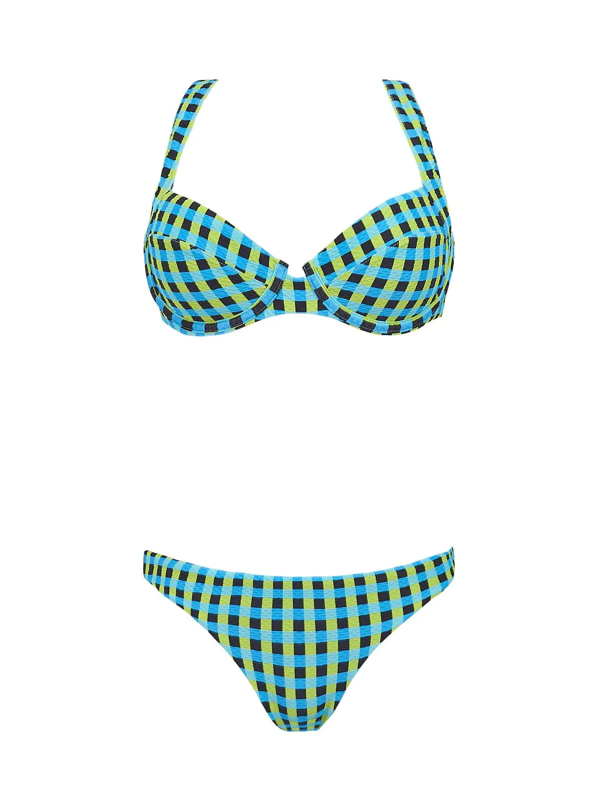 Perla Halter-Basic Ruched Bikini ::RET