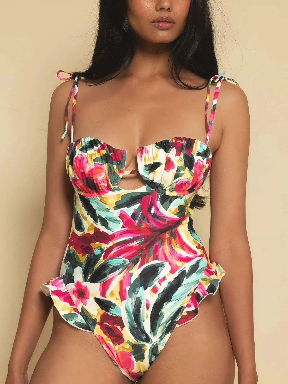 Petal Ruffle One-Piece