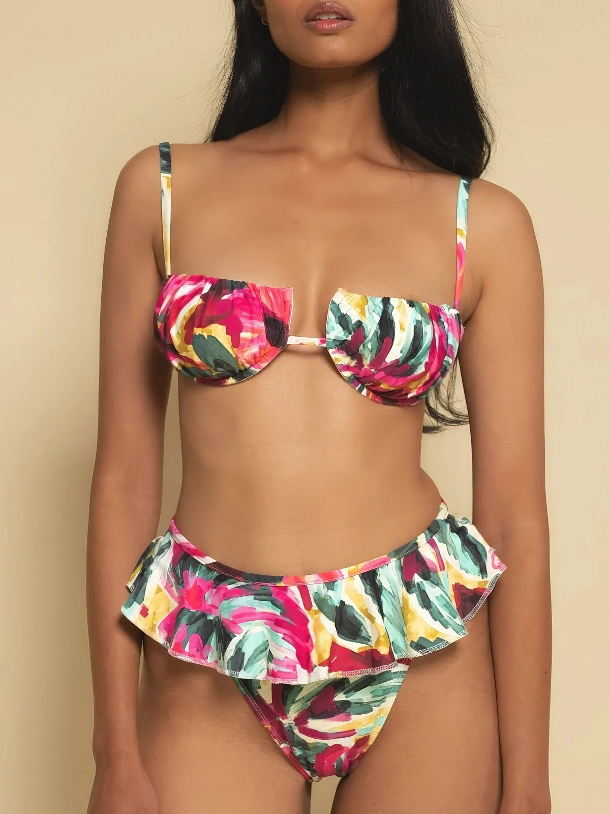 Petal-Tamarindo Ruffle Bikini