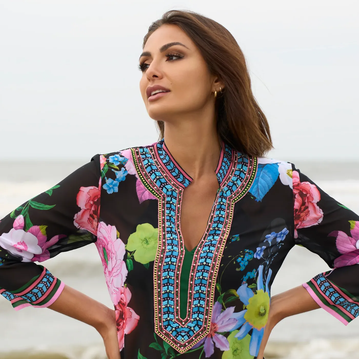 Pia Rossini Samba Embellished Beach Cover Up