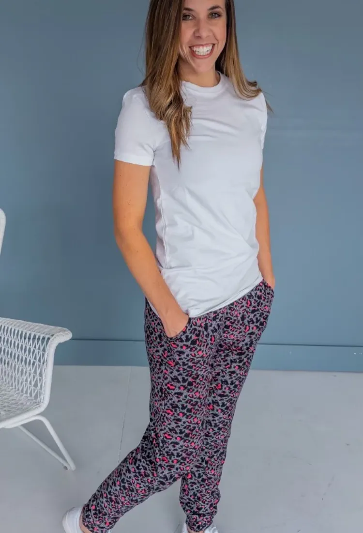Pink Leopard Jogger