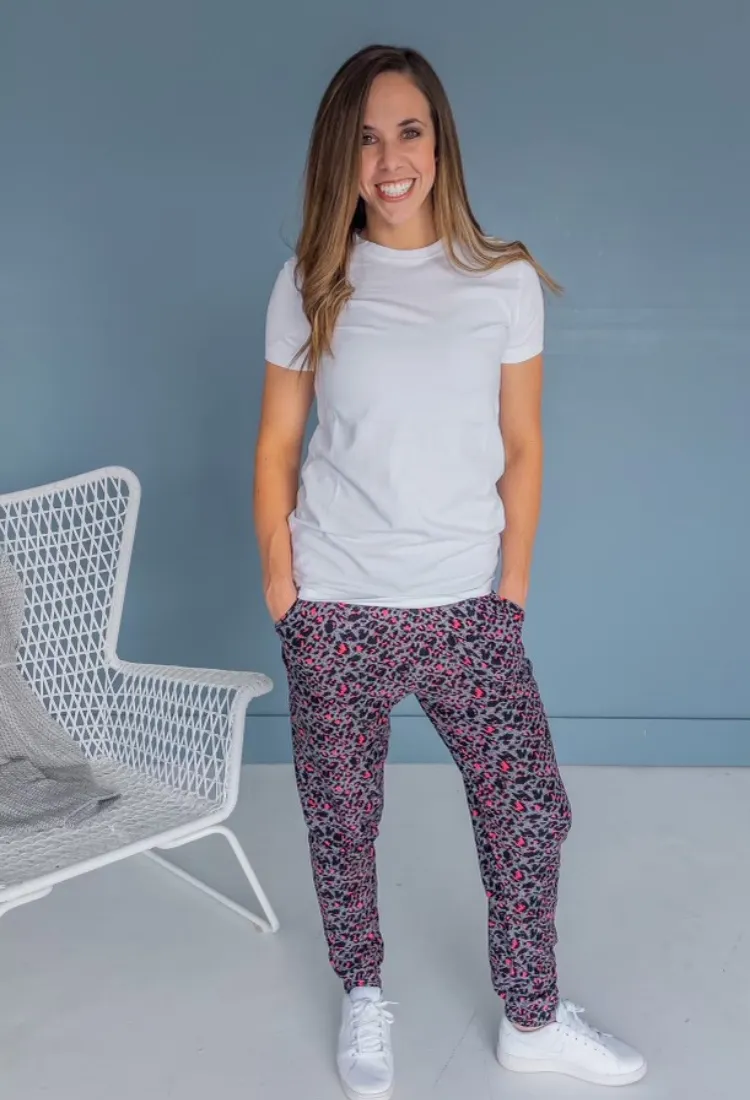 Pink Leopard Jogger