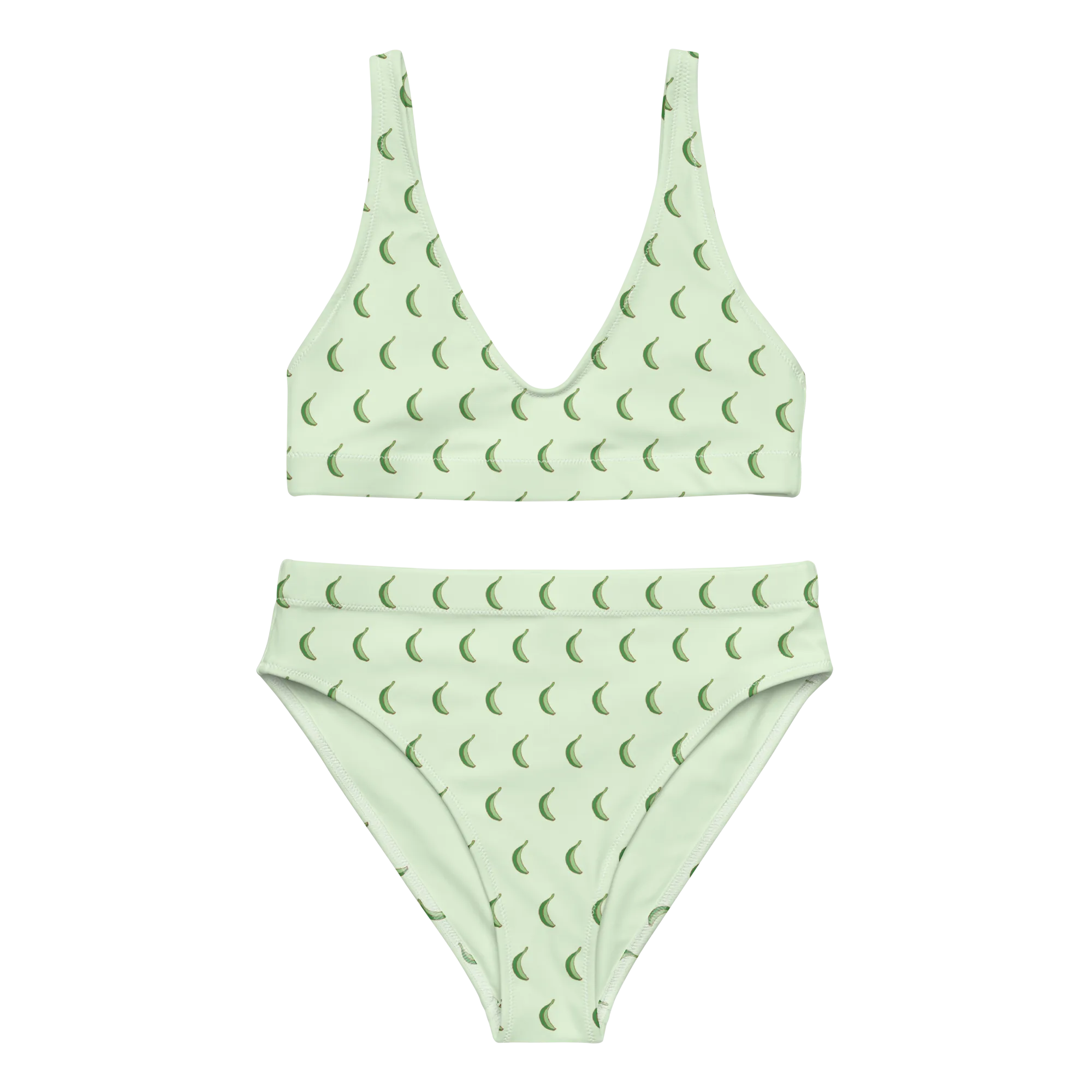 Platano All-Over High-Waisted Two Piece Bikini Swimwear