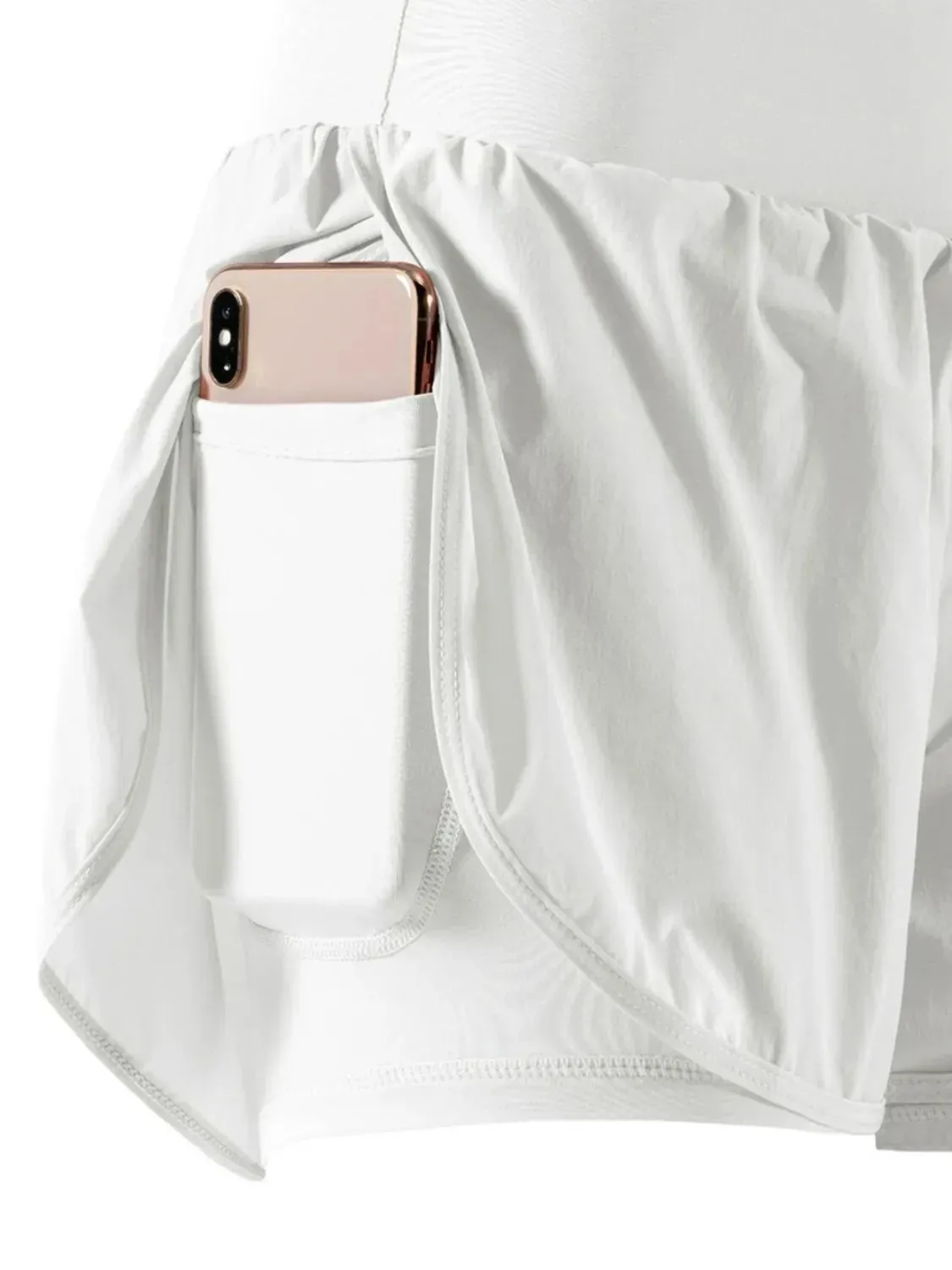 Pocketed High Waist Active Shorts
