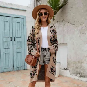 Printed Native American Cardigan