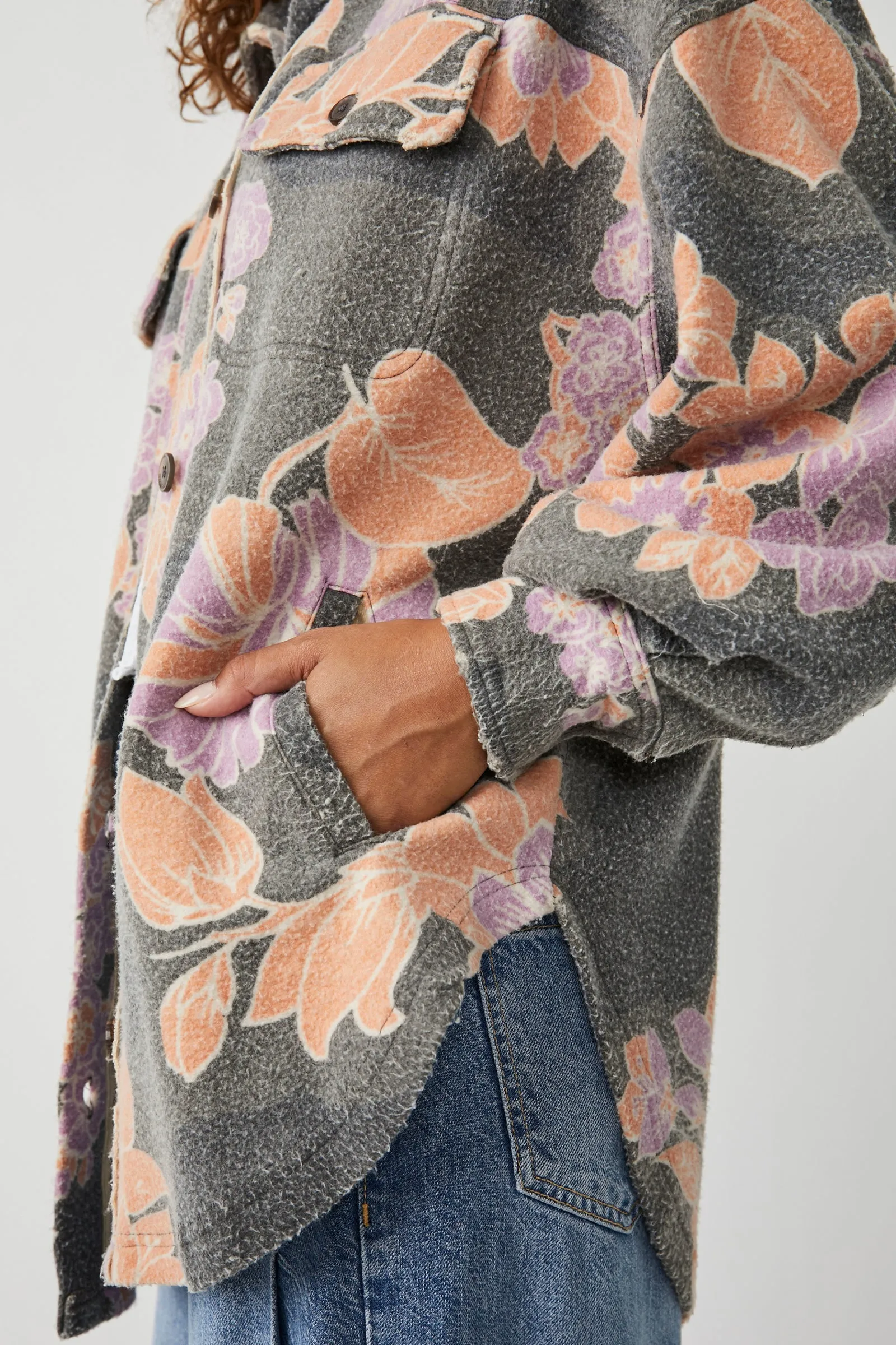 Printed Ruby Jacket Charcoal Combo