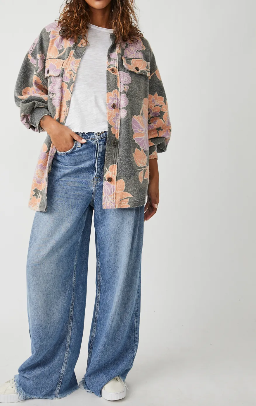 Printed Ruby Jacket Charcoal Combo