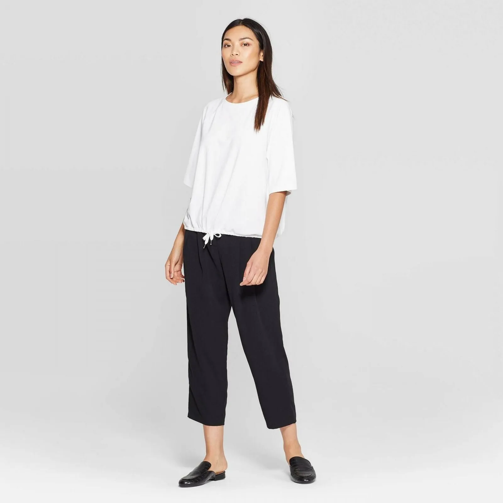 Prologue Women's Elbow Sleeve Crewneck Blouse