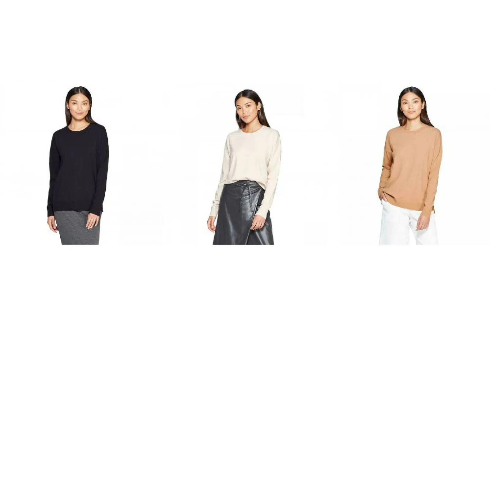 Prologue Women's Long Sleeve Crewneck Pullover Sweater