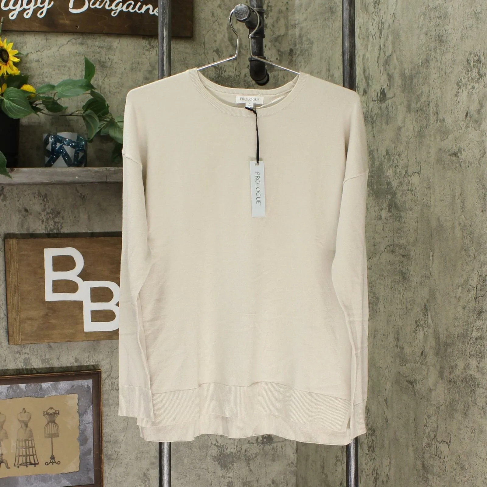 Prologue Women's Long Sleeve Crewneck Pullover Sweater