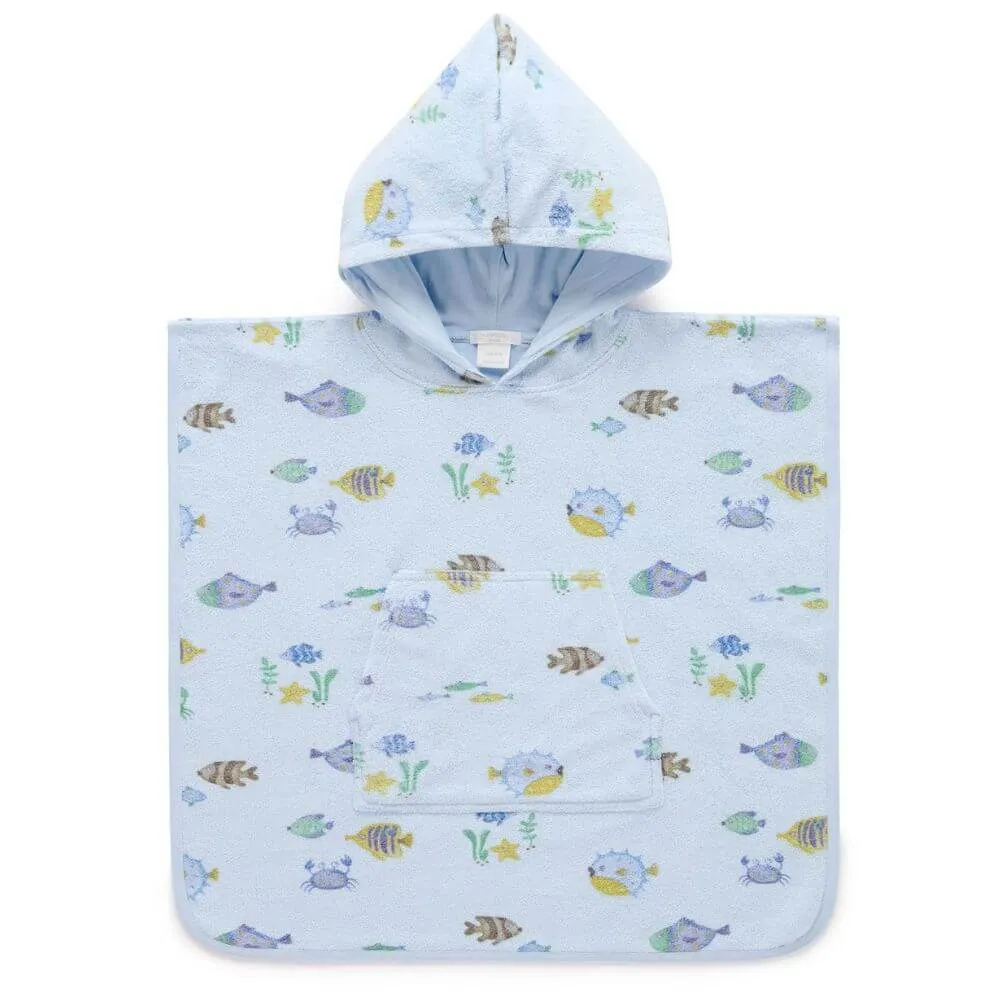 Purebaby Fishie Towelling Poncho
