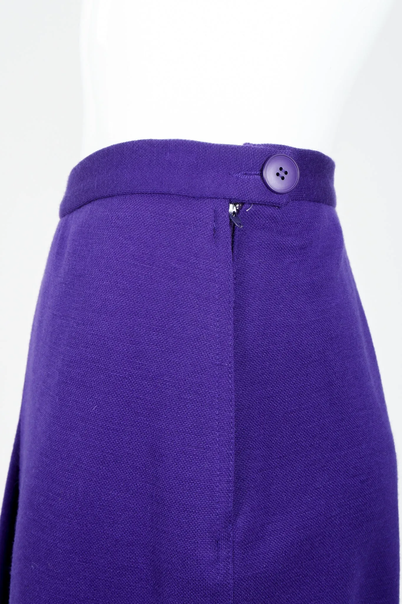 Purple Knit Inverted Pleat Pant