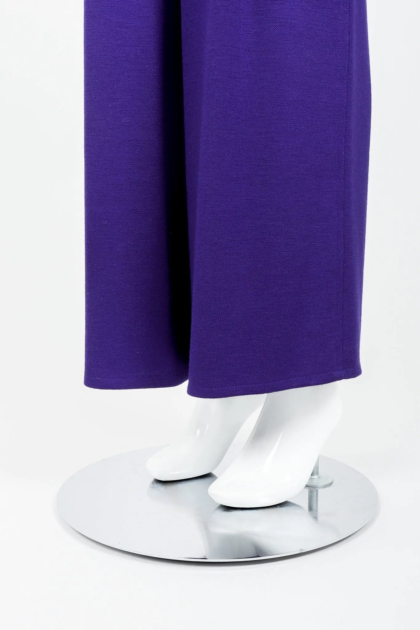 Purple Knit Inverted Pleat Pant