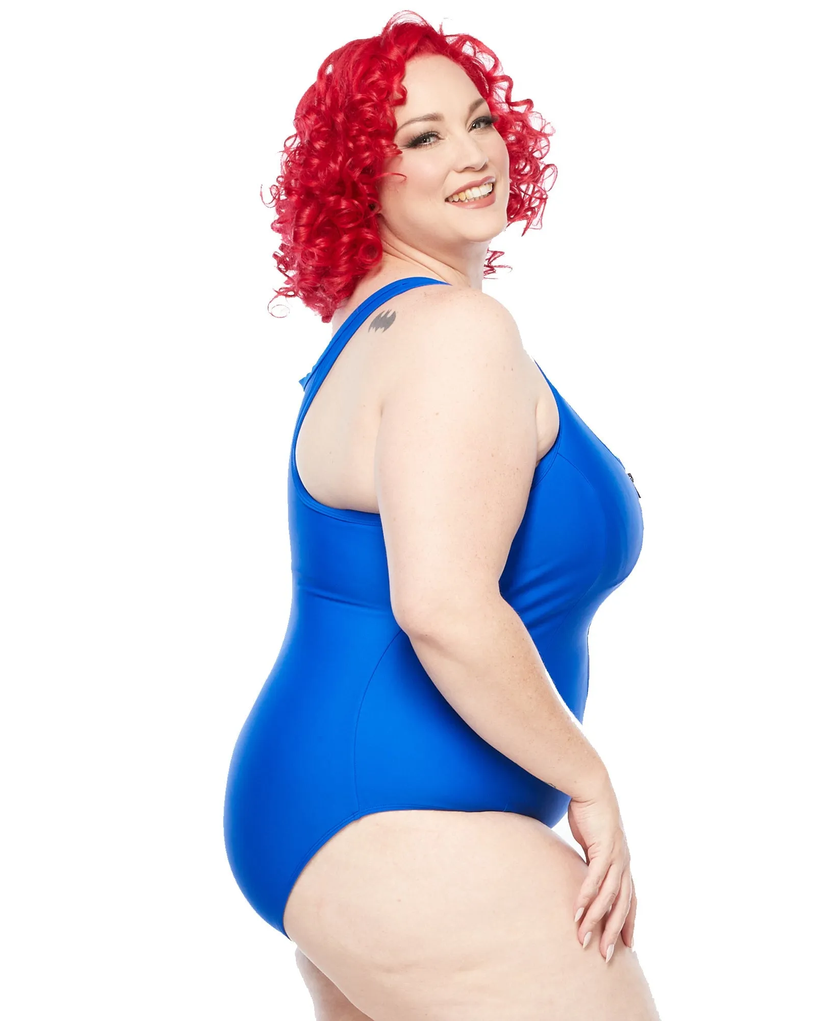 Racer Back Swimsuit Zip - Blue